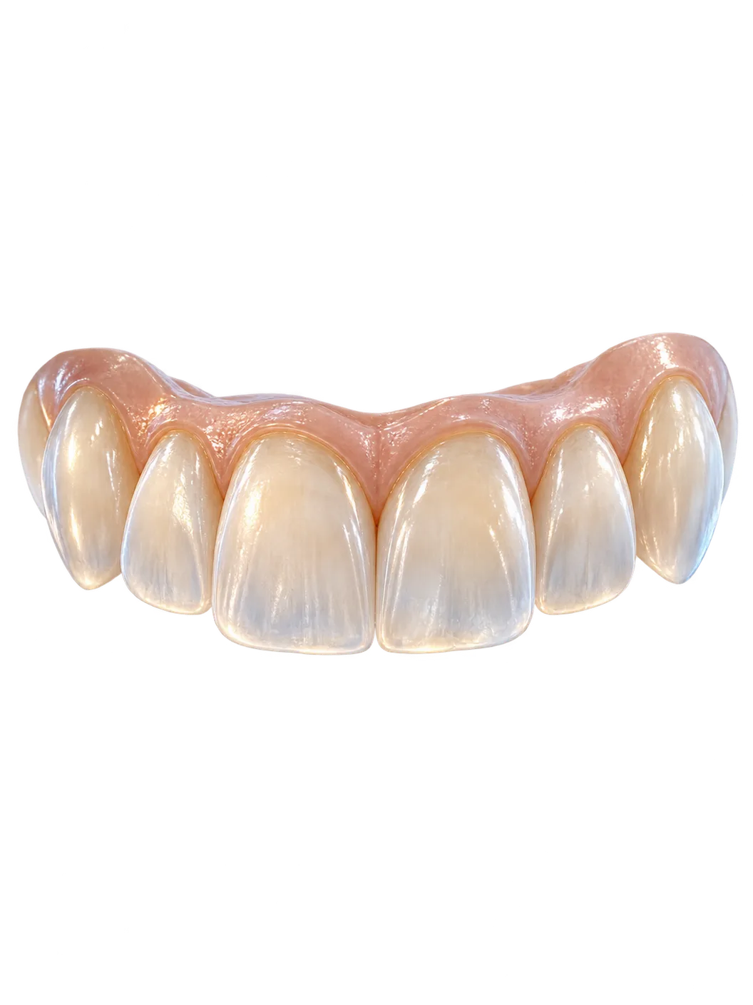 Esmalte dental natural iluminado suavemente